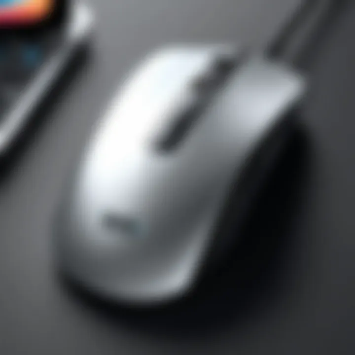 Stylish wireless mouse designed for efficient use with iPad Mini 4