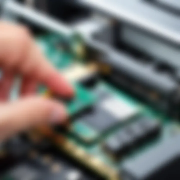 A tech enthusiast installing a PCIe WiFi card with Bluetooth in a desktop PC.