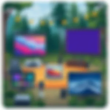 Exploring Outdoor Screen Options Different types of outdoor screens set up in a natural environment