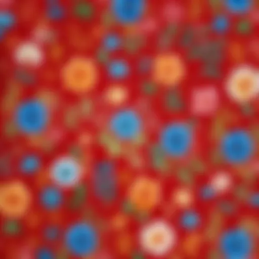 Vibrant Pioneer Woman fabric patterns displayed