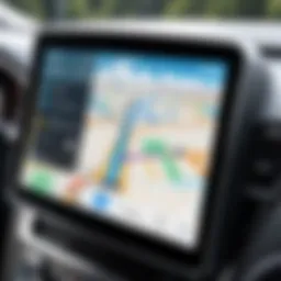 Portable GPS device showcasing navigation features