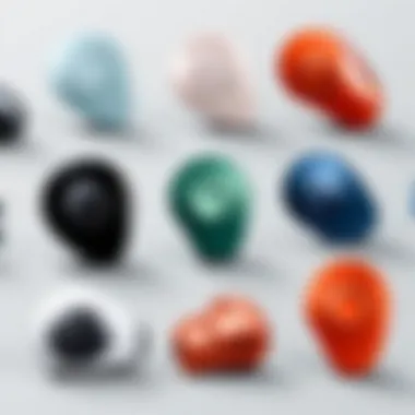 Variety of Samsung Buds Models Illustration showcasing different Samsung Buds models