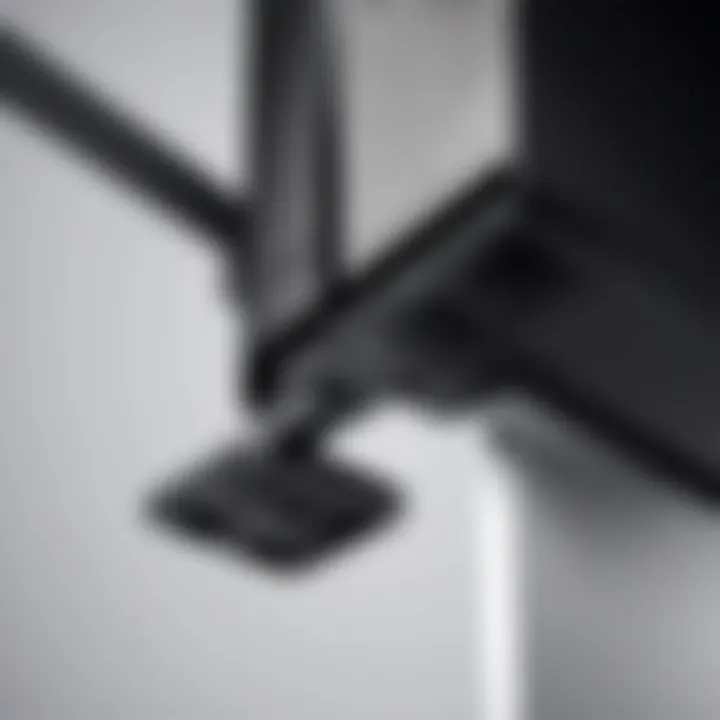 Close-up of the mounting brackets designed for Samsung soundbars, highlighting durability and design.