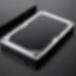 Sleek design of Seagate external hard drive