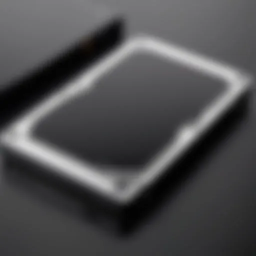 Sleek design of Seagate external hard drive