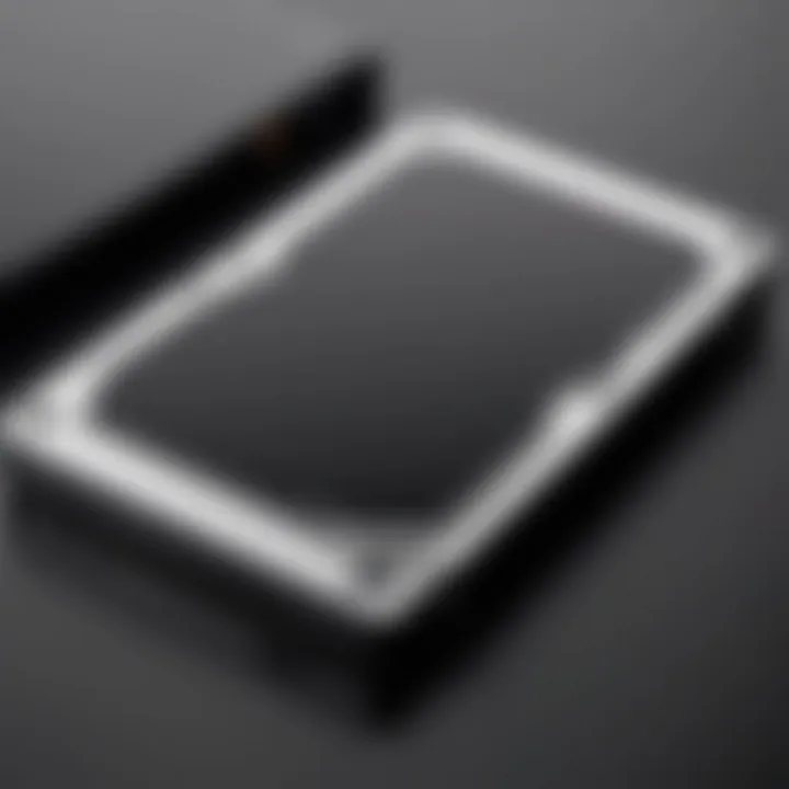 Sleek design of Seagate external hard drive