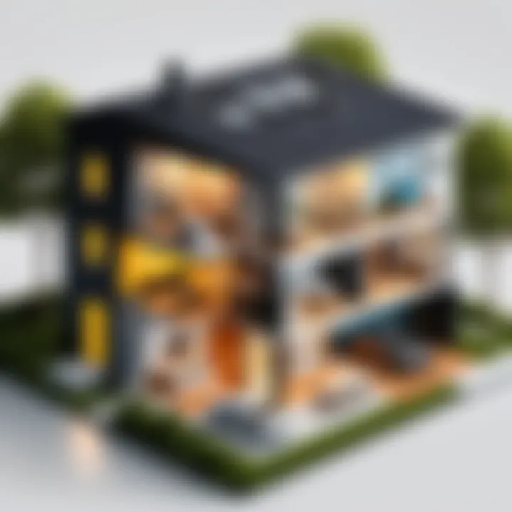 Illustration of a secure home environment empowered by technology