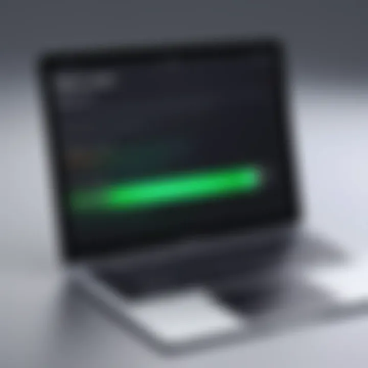 Diagram showing signs of battery issues in MacBook Air