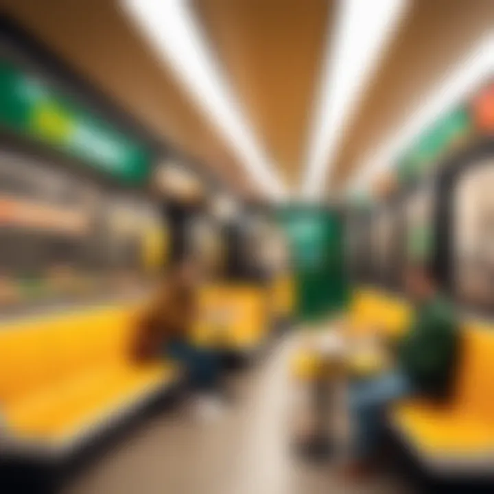 Person enjoying a meal at Subway