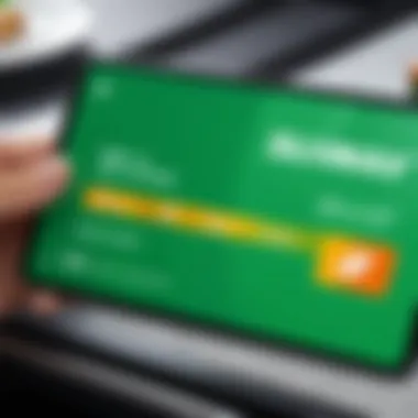 Checking Gift Card Balance Screen display showing balance check for Subway gift card