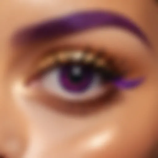 Close-up view of Tarte Maneater Mascara in purple showcasing the unique color and packaging