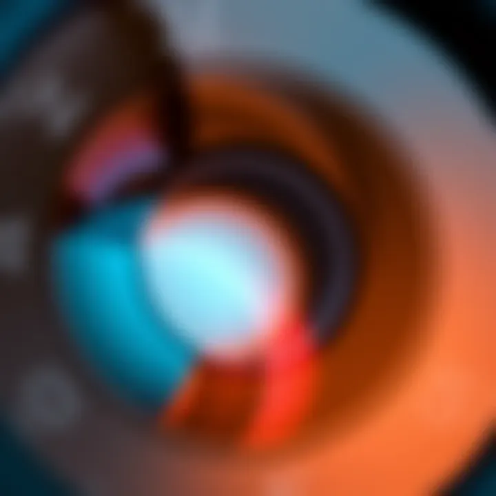 Close-up of a monocular lens demonstrating optical clarity