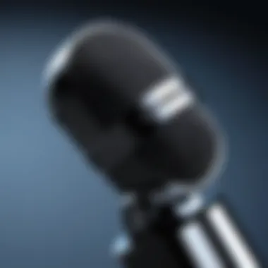 Personal Microphone with Modern Design Close-up view of a high-quality personal microphone with modern design.