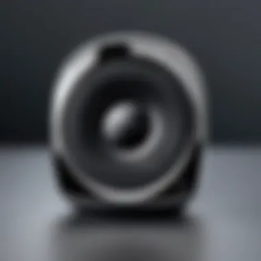Compact Portable Speaker for Versatile Use Compact and stylish portable speaker showcasing its usability in various settings.