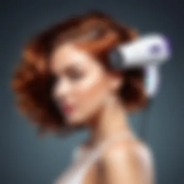 Energy efficiency infographic related to hair drying methods