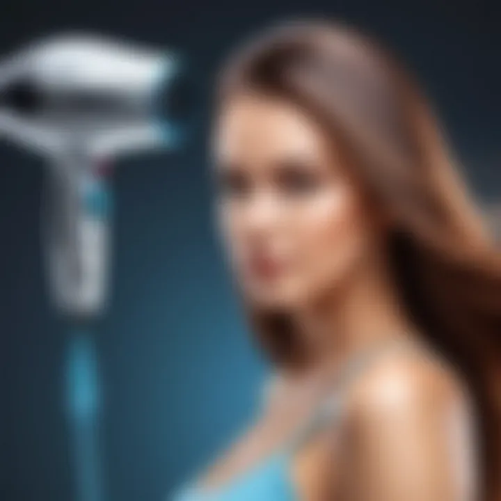 Visual representation of healthy hair compared to damaged hair