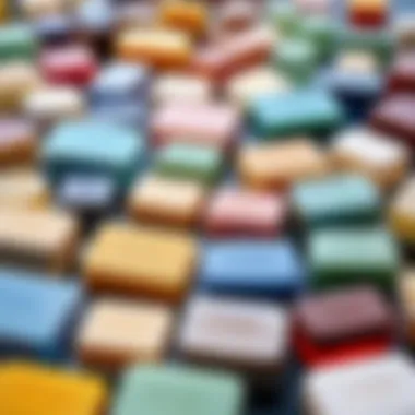 A variety of alcohol-free soaps suitable for different skin types