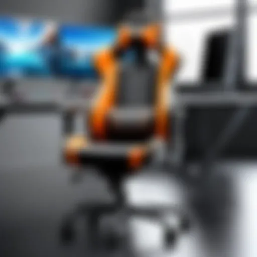 An ergonomic gaming chair with sleek design and adjustable features