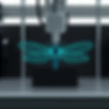 Visual representation of print quality achieved with the Phaetus Dragonfly nozzle in a 3D printing setup