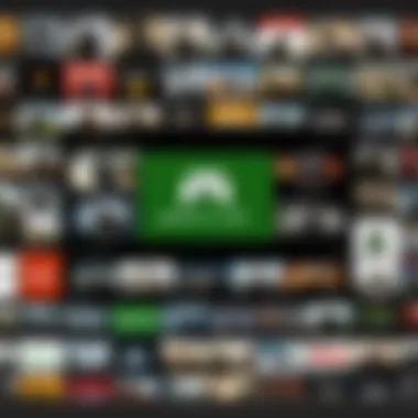 Xbox One Digital Library Interface Visual representation of the Xbox One digital interface and game library.