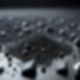 Illustration of activated carbon granules enhancing air purification