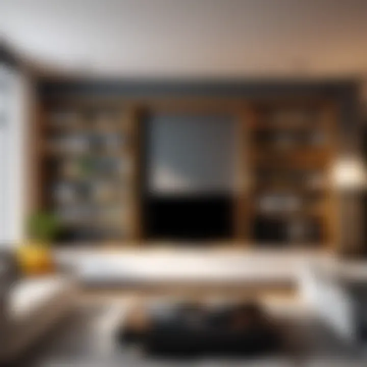 Cozy living space featuring a combination of bookshelves and music equipment