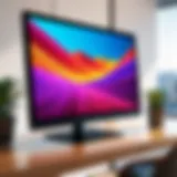 A sleek touch screen monitor showcasing vibrant display quality