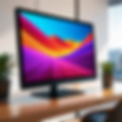 A sleek touch screen monitor showcasing vibrant display quality