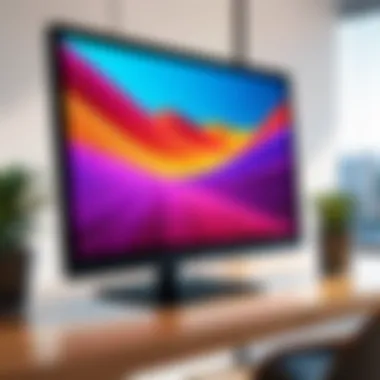 Vibrant Display Quality in Touch Screen Monitors A sleek touch screen monitor showcasing vibrant display quality