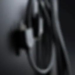 Detailed view of an AC cord specifically for LG TVs