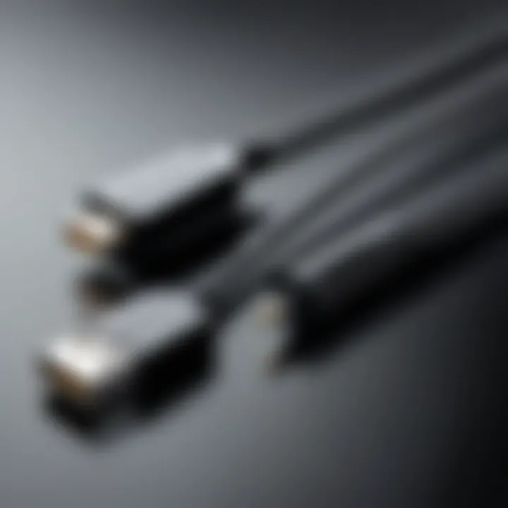 Close-up of a high-quality charging cord