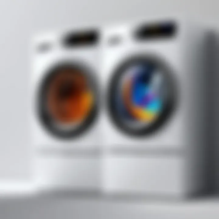 Energy Efficiency Insights An infographic illustrating the energy efficiency benefits of dual purpose washer dryer units.