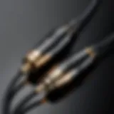 Connector Design of HIFIMAN Ananda Cable Detailed view of the HIFIMAN Ananda cable showcasing its connectors and design.