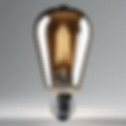 Detailed view of a 100W LED Edison bulb showcasing its vintage design.