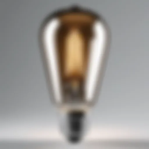Detailed view of a 100W LED Edison bulb showcasing its vintage design.