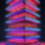 An intricate display of LED grow lights showcasing their design and structure