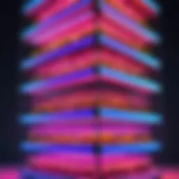 An intricate display of LED grow lights showcasing their design and structure