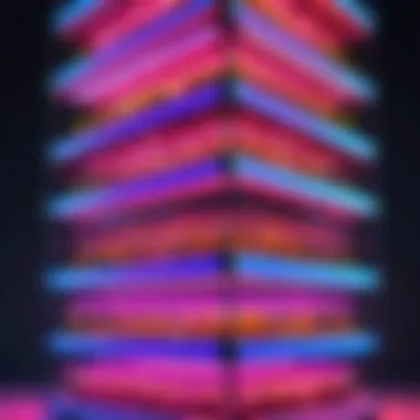 An intricate display of LED grow lights showcasing their design and structure