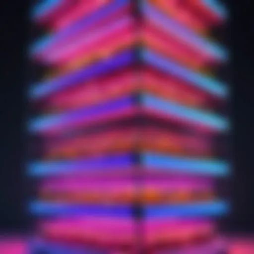 An intricate display of LED grow lights showcasing their design and structure
