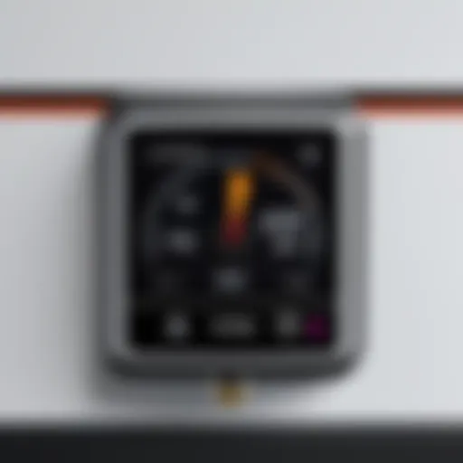 Detailed view of a propane gas alarm in an RV
