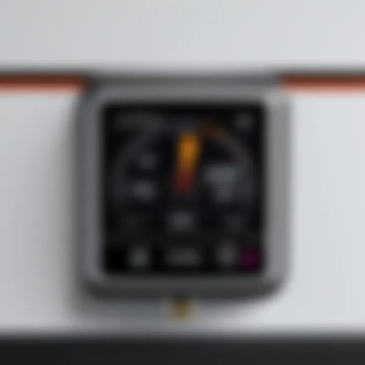 Detailed view of a propane gas alarm in an RV