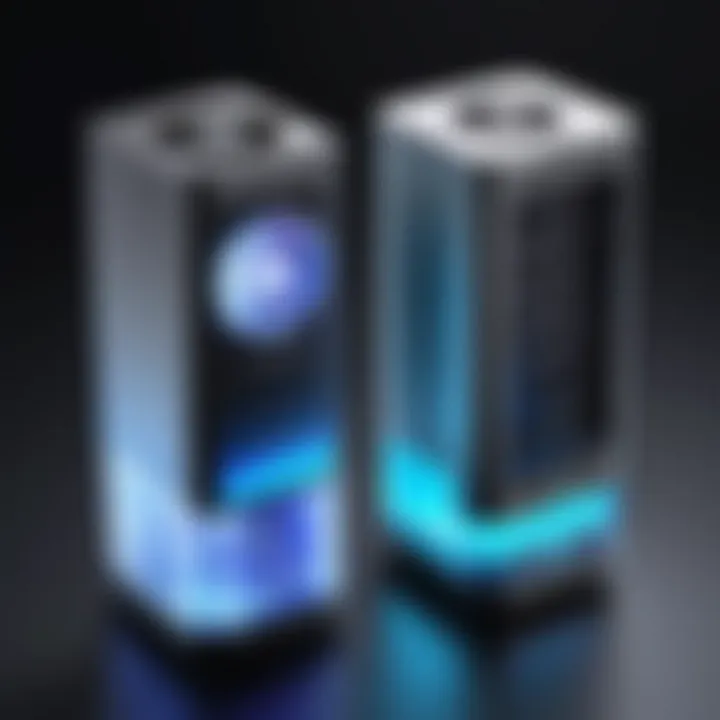 Comparison chart of different types of phone coolers