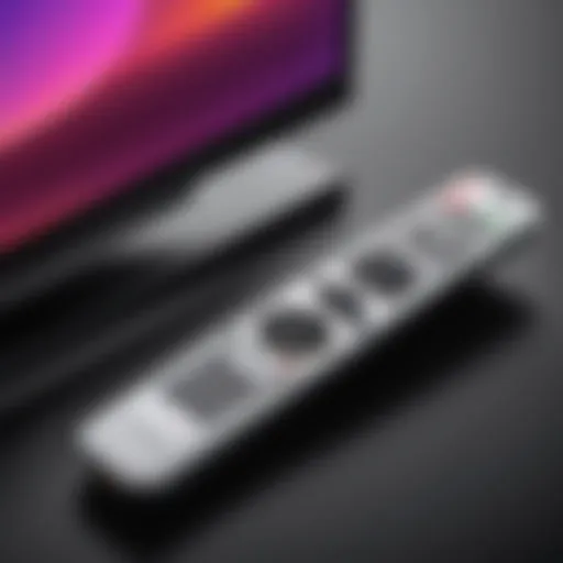 Close-up of Plus TV Box remote showcasing its design and layout
