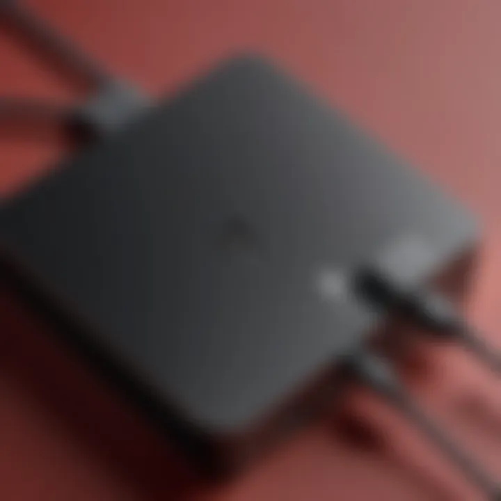 Close-up of a Microsoft Surface charger