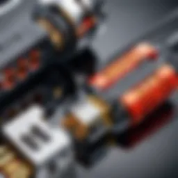 Close-up of RCA connectors highlighting design and functionality