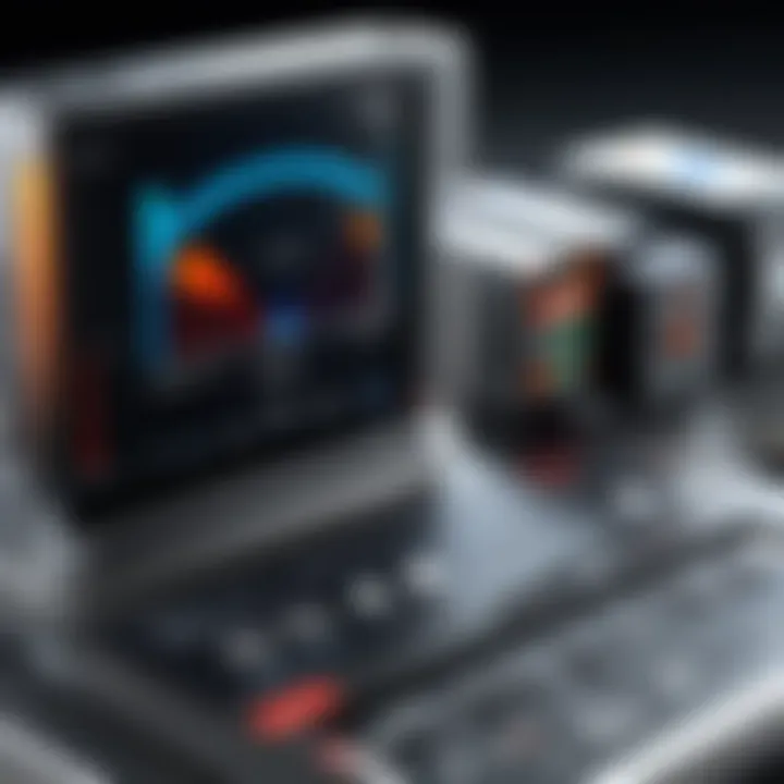 An illustration depicting various applications of split core ammeters in different industrial settings.