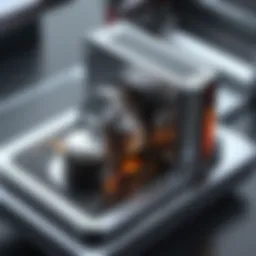 Close-up of a temperature controlled window opener mechanism