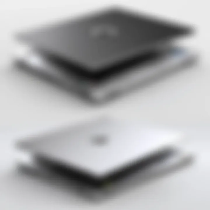A side-by-side comparison of different HP EliteBook models highlighting their specifications.