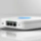 Close-up view of the Unifi Pro Access Point showcasing its design and features.