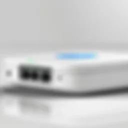 Close-up view of the Unifi Pro Access Point showcasing its design and features.